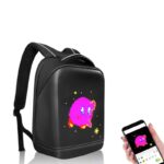 Mobile control led light backpack in black color