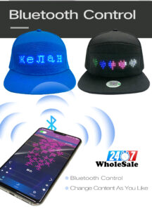 Front view of RGB LED Message Cap with customizable scrolling text