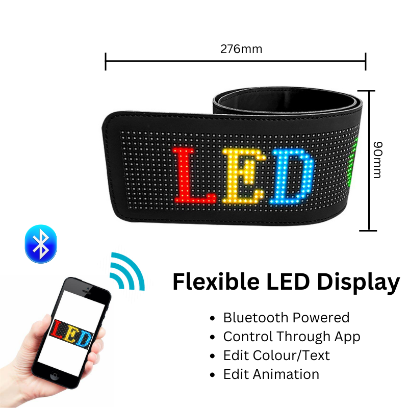 (276x90mm) Smart APP Control Flexible Led Screen Scrolling Message Pattern Graffiti Text LED sign board Animation RGB LED Display Panel - Image 1