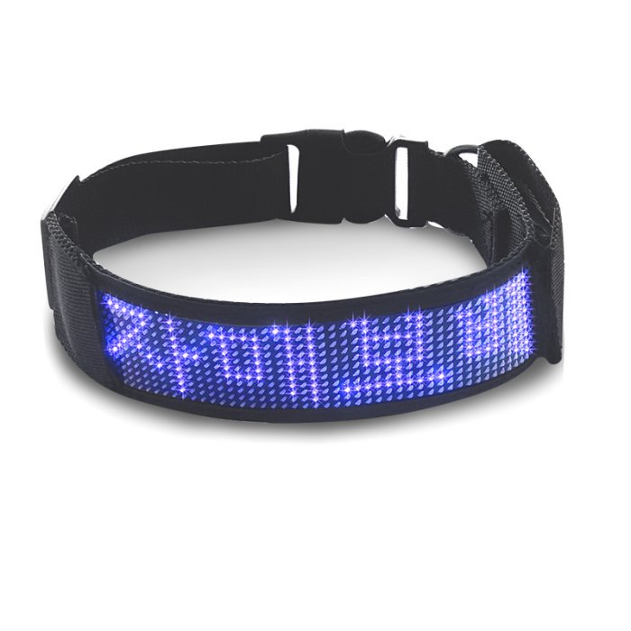 Waterproof Rechargeable LED Dog Collar | USB Charging Led Light Up Collar for Dog | Mobile App Display Control | Luxury Dog Collars - Image 9