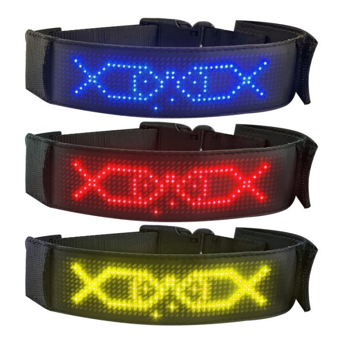 Waterproof Rechargeable LED Dog Collar | USB Charging Led Light Up Collar for Dog | Mobile App Display Control | Luxury Dog Collars - Image 8