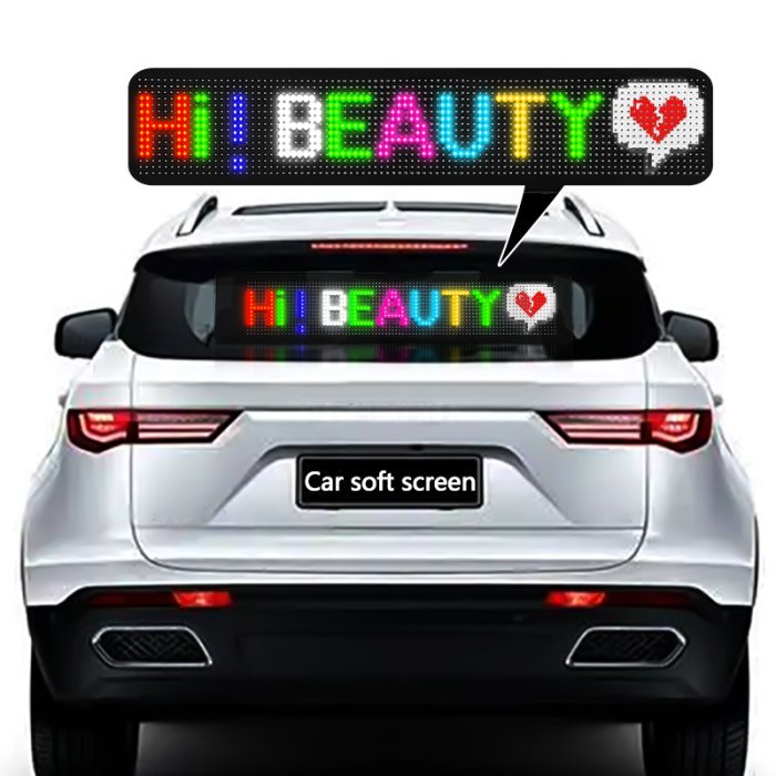 (390x107mm) Smart APP Control Flexible Led Screen Scrolling Message Pattern Graffiti Text LED sign board Animation RGB LED Display Panel - Image 2