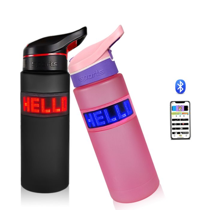 Outdoor Sport Water Bottle with LED display Programmable message LED Screen Water Bottle led light - Image 4