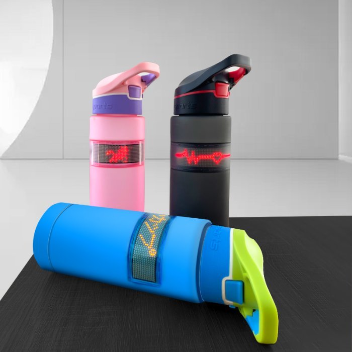 water bottle gl 16 (5) Outdoor Sport Water Bottle with LED display Programmable message LED Screen Water Bottle led light - Image 1