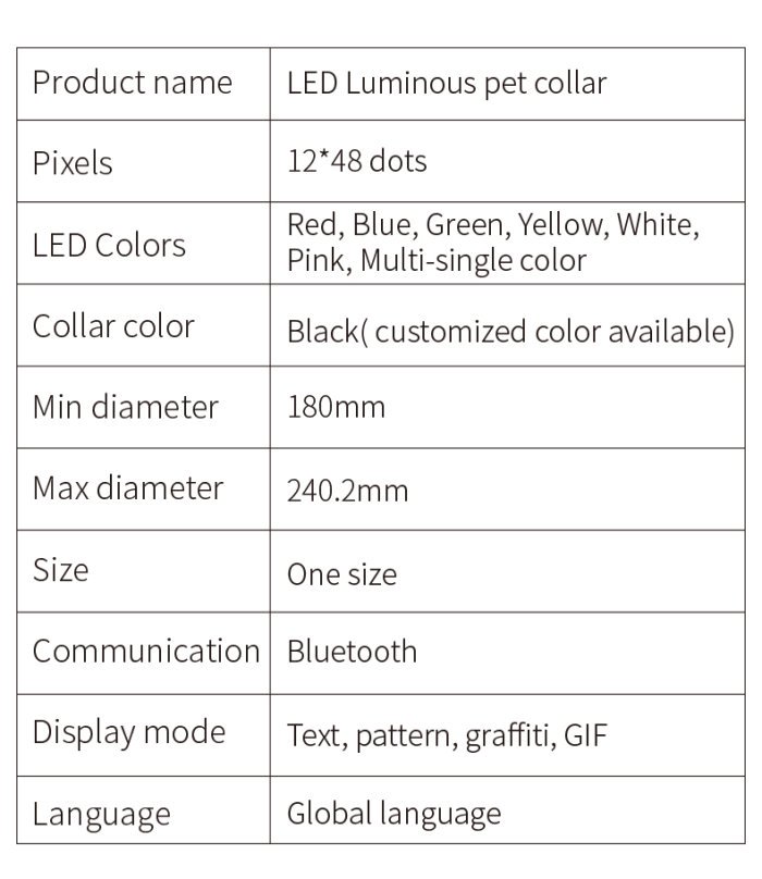Waterproof Rechargeable LED Dog Collar | USB Charging Led Light Up Collar for Dog | Mobile App Display Control | Luxury Dog Collars - Image 15