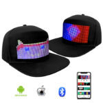 RGB Color Programmable Glowing LED Screen Scrolling Message LED Cap USB Rechargeable DIY Graffiti LED Hat Luminous Party Hat - Image 6