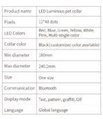 Waterproof Rechargeable LED Dog Collar | USB Charging Led Light Up Collar for Dog | Mobile App Display Control | Luxury Dog Collars - Image 15