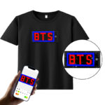 APP Programmable Light Up T-Shirt Black LED Flashing text gif DIY clothes Festival Short Sleeve LED T Shirt - Image 6