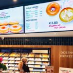 High-resolution Digital Restaurant Menu Board showcasing vibrant menu display in a modern restaurant setting.