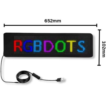 Flexible LED display with RGB colors and ultra-thin design, perfect for signage and advertising.