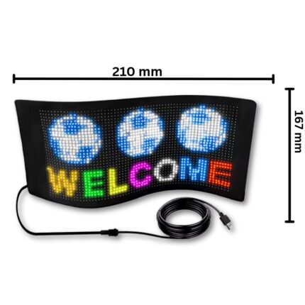 RGB Flexible LED Display with wireless control, full-color options for advertising and creative installations